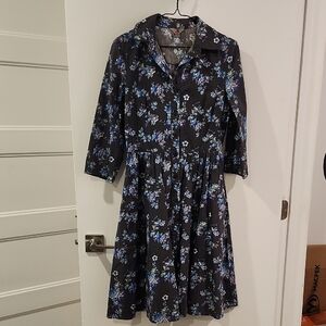 P2P 17" Beautiful Floral Gray Dress